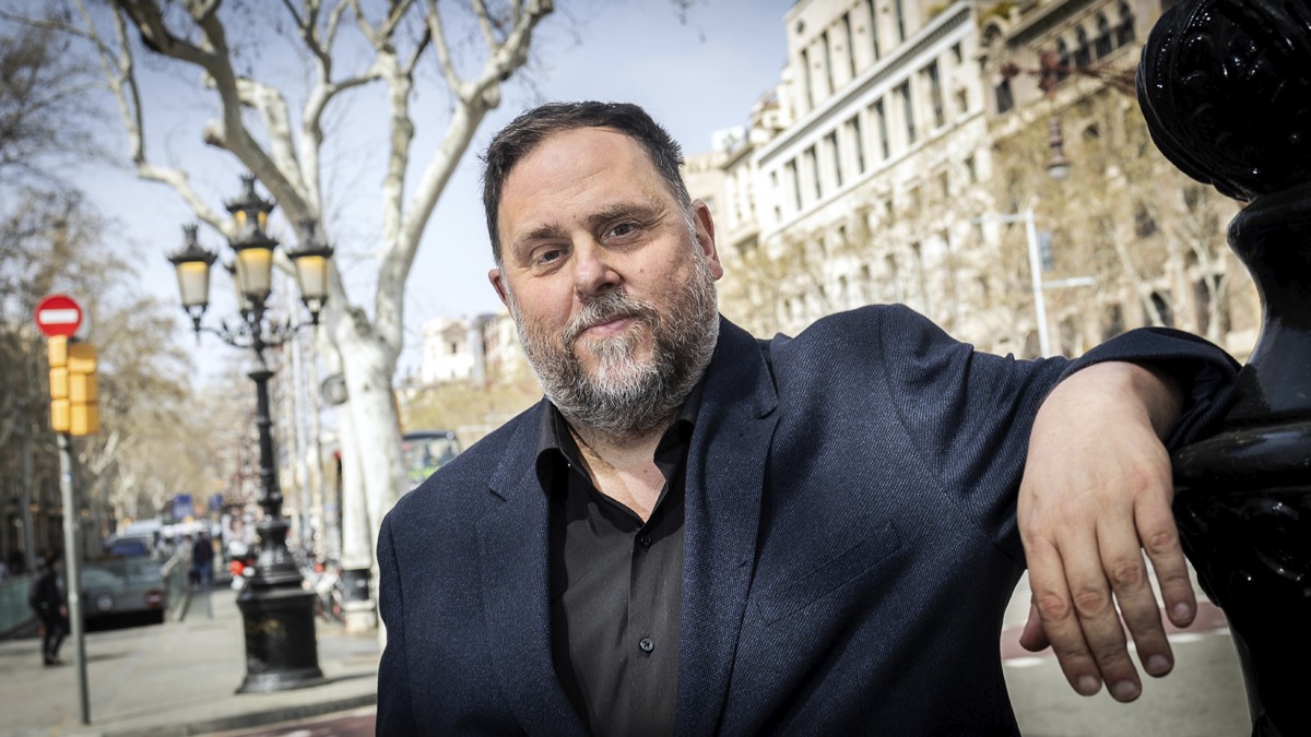 Oriol Junqueras, durant l'entrevisat amb Nació - Hugo Fernández Oriol Junqueras, durant l'entrevisat amb Nació - Hugo Fernández