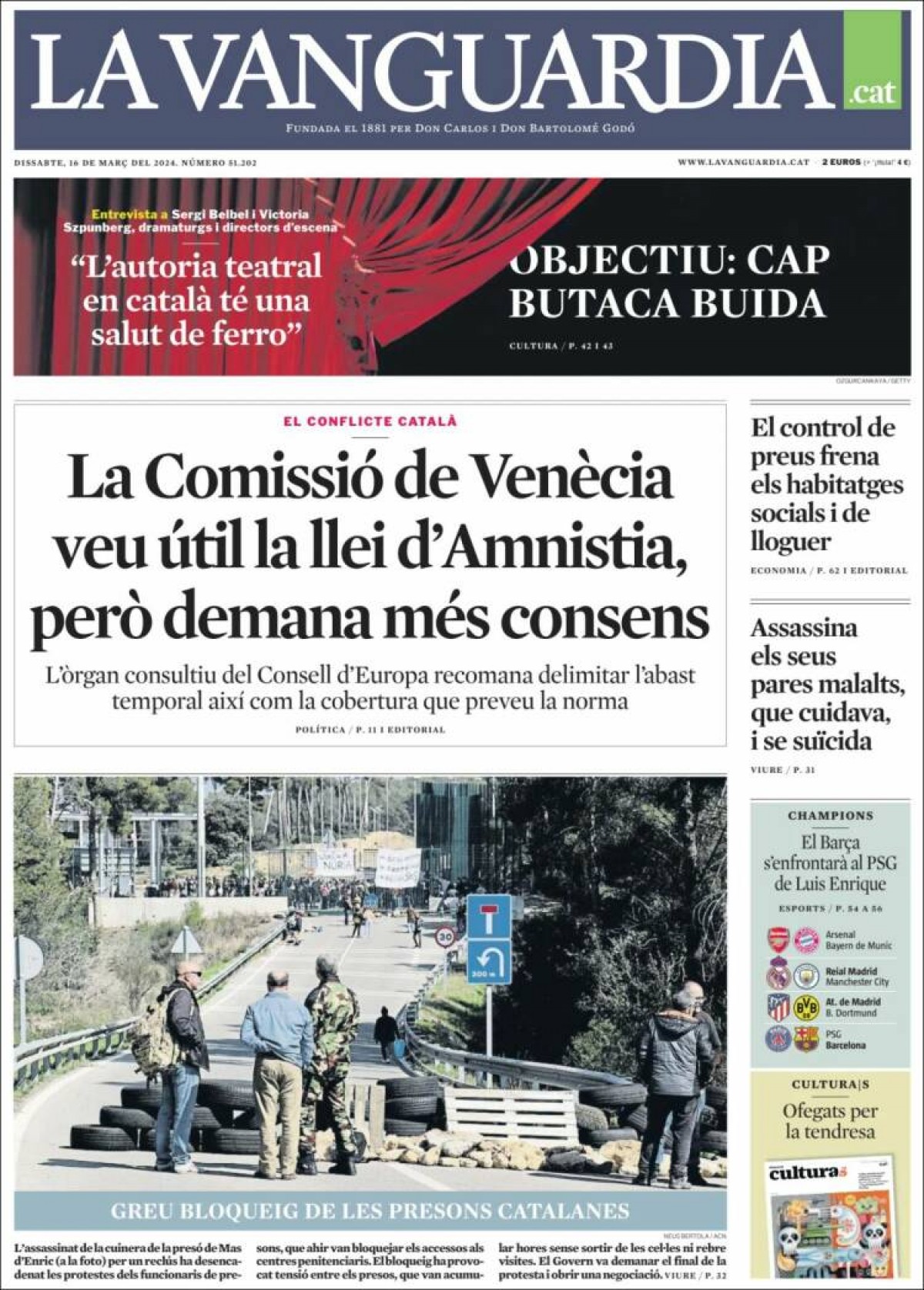 16/03/24 - La Vanguardia 16/03/24 - La Vanguardia