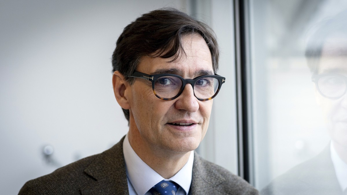 Salvador Illa durant l'entrevista amb Nació - Hugo Fernández Salvador Illa durant l'entrevista amb Nació - Hugo Fernández