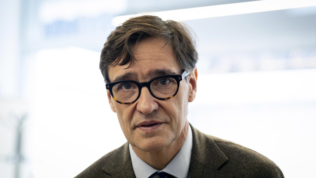 Salvador Illa durant l'entrevista amb Nació - Hugo Fernández Salvador Illa durant l'entrevista amb Nació - Hugo Fernández
