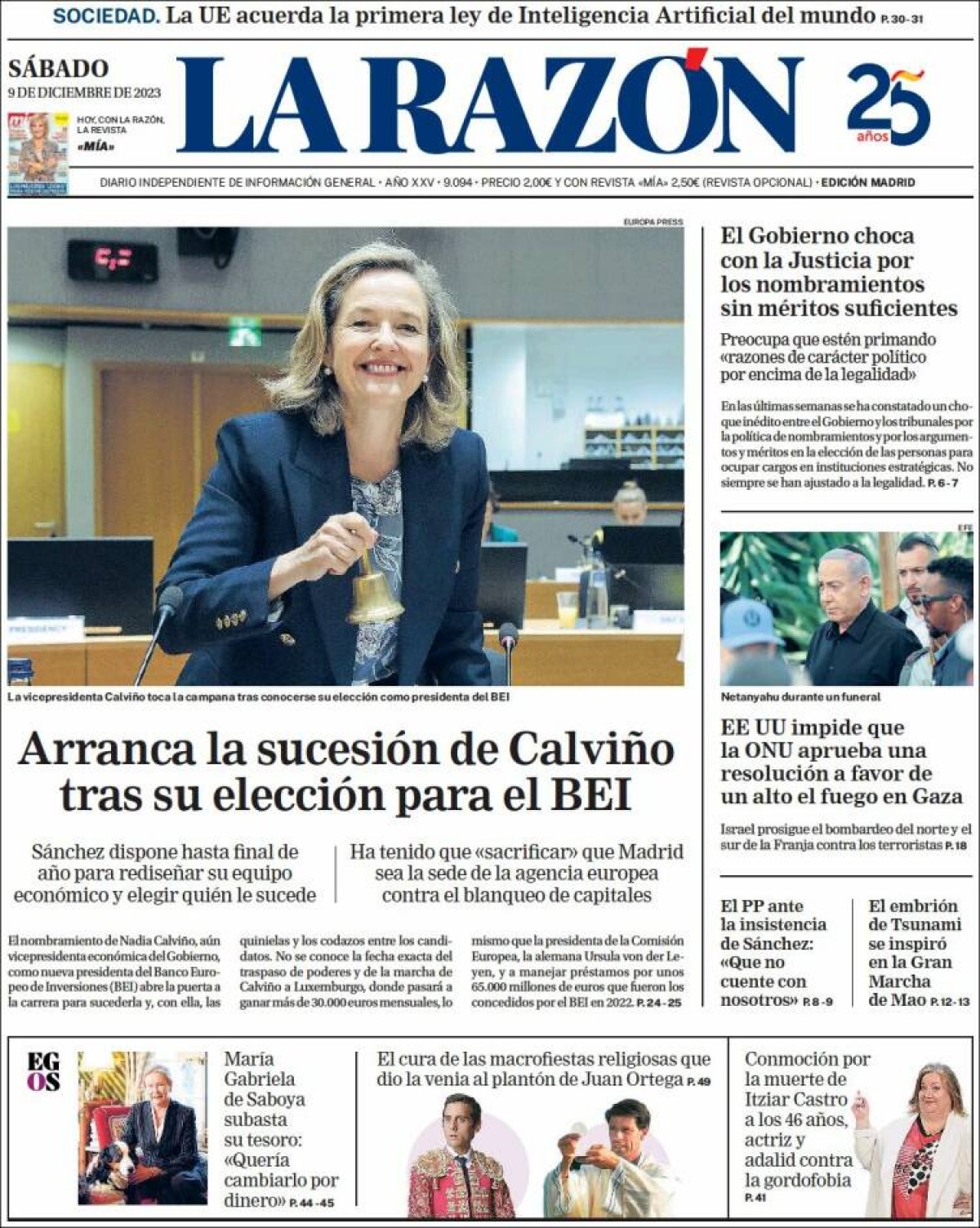 09/12/23 - La Razón 09/12/23 - La Razón