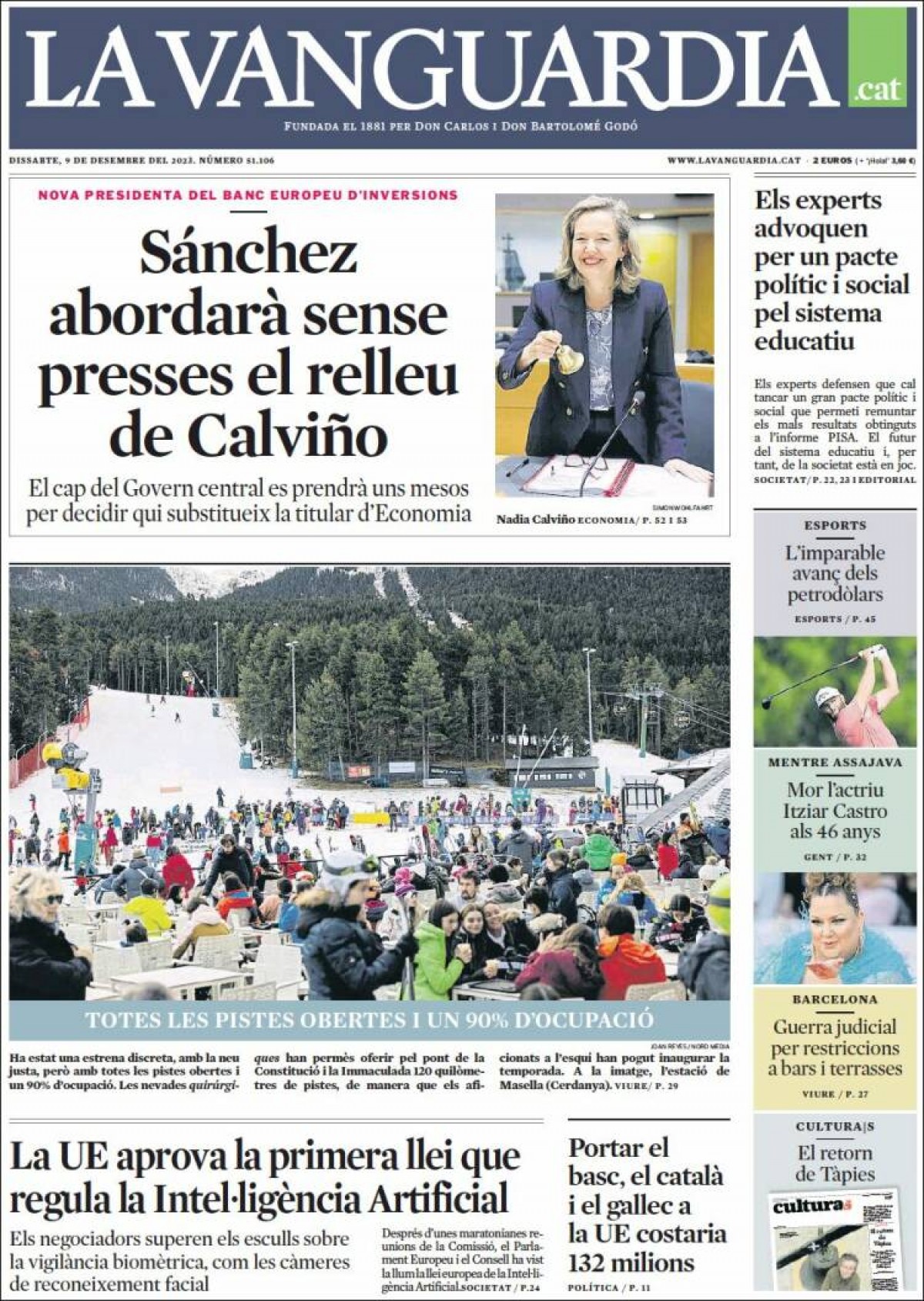 09/12/23 - La Vanguardia 09/12/23 - La Vanguardia