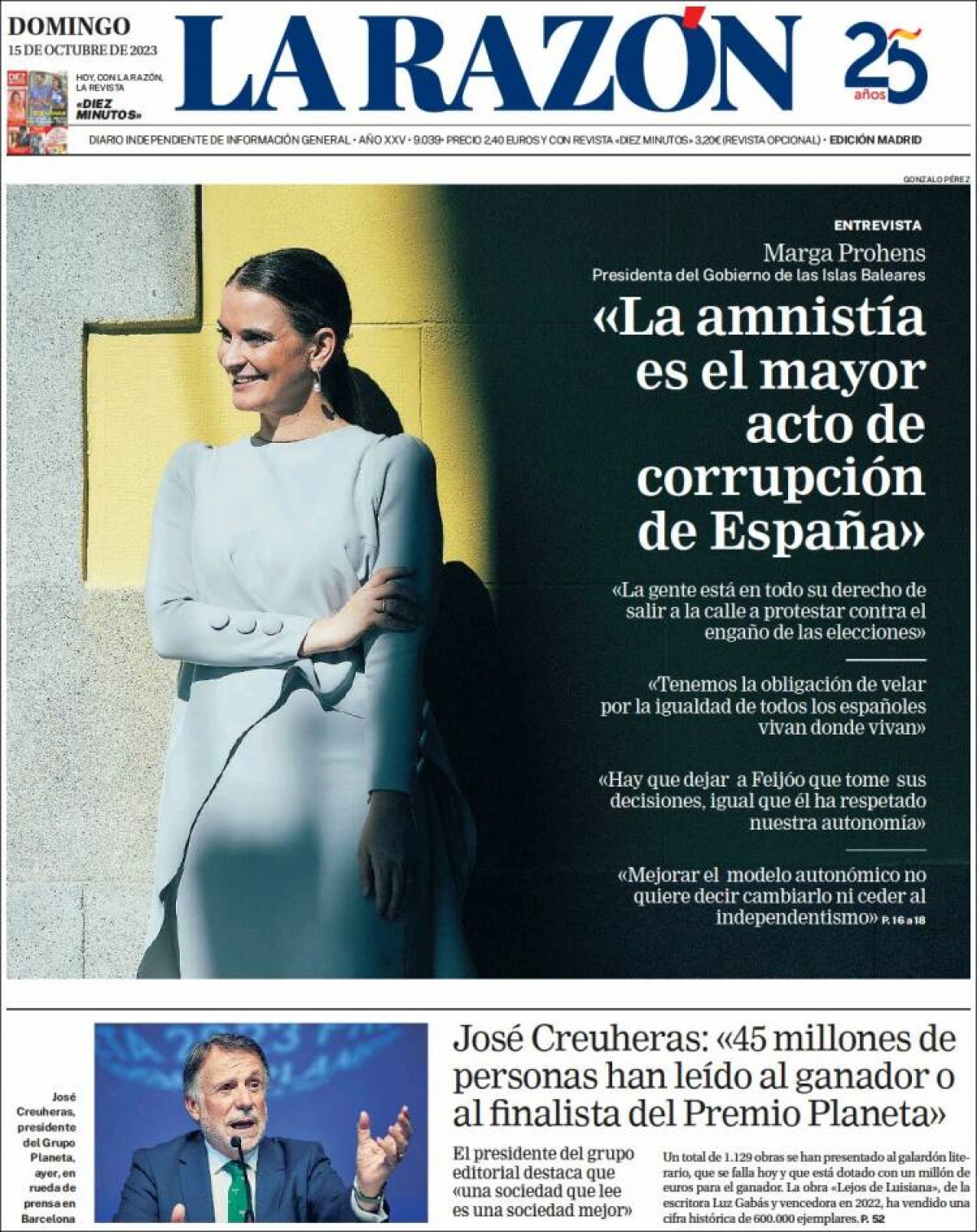 15/10/23 - La Razón 15/10/23 - La Razón