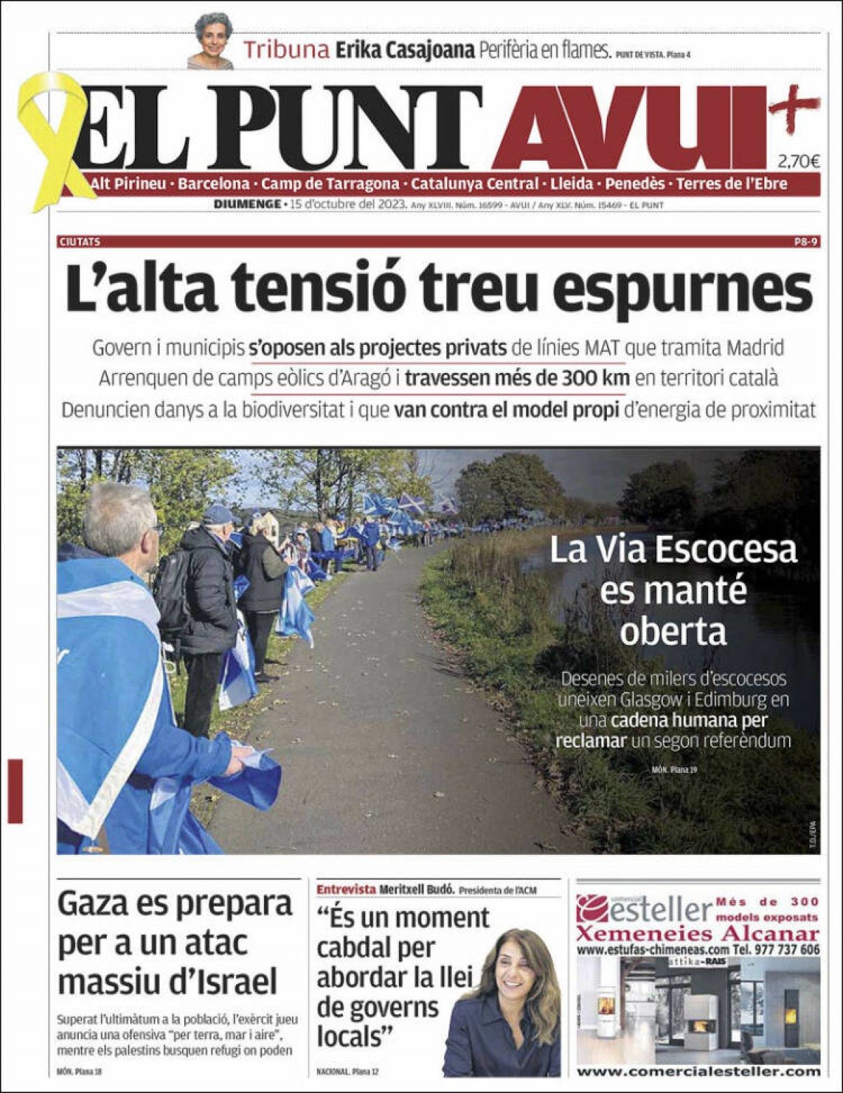 15/10/23 - El Punt Avui 15/10/23 - El Punt Avui