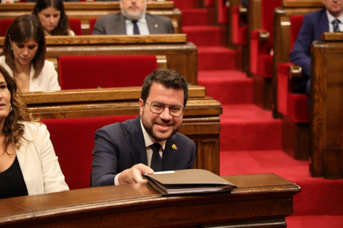 El president de la Generalitat, Pere Aragonès, en el debat de política general. - Hugo Fernández El president de la Generalitat, Pere Aragonès, en el debat de política general. - Hugo Fernández