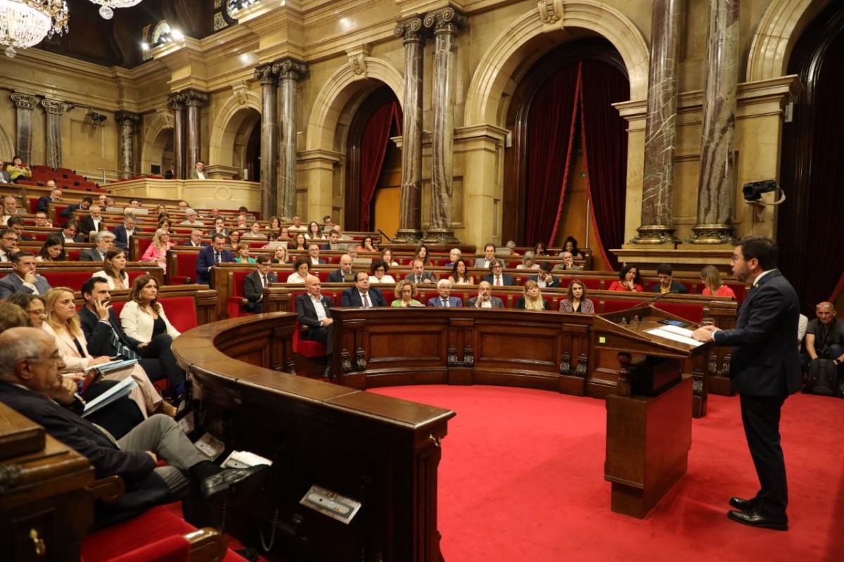 El president de la Generalitat, Pere Aragonès, en el debat de política general. - Hugo Fernández El president de la Generalitat, Pere Aragonès, en el debat de política general. - Hugo Fernández