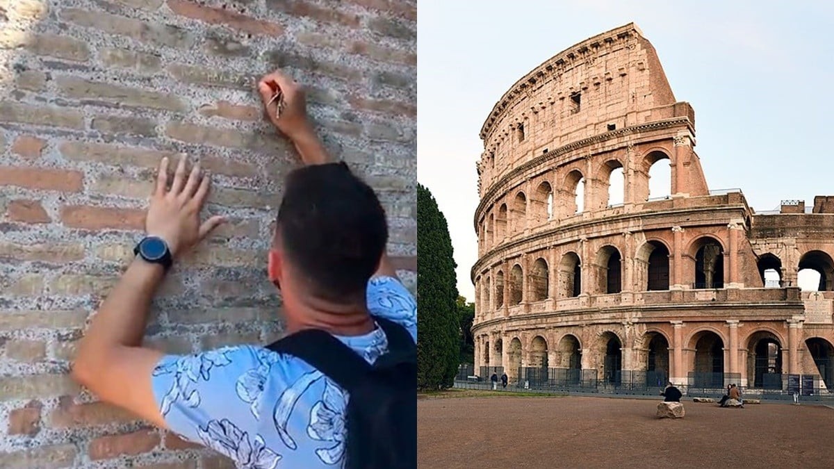 En l'últim mes hi ha hagut dues pintades a les parets del Coliseu de Roma - Tik Tok / Viquipèdia Commons En l'últim mes hi ha hagut dues pintades a les parets del Coliseu de Roma - Tik Tok / Viquipèdia Commons