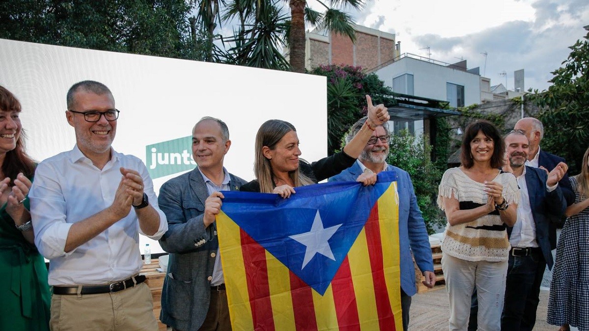 Nogueras i Turull, durant la campanya electoral. - Junts Nogueras i Turull, durant la campanya electoral. - Junts
