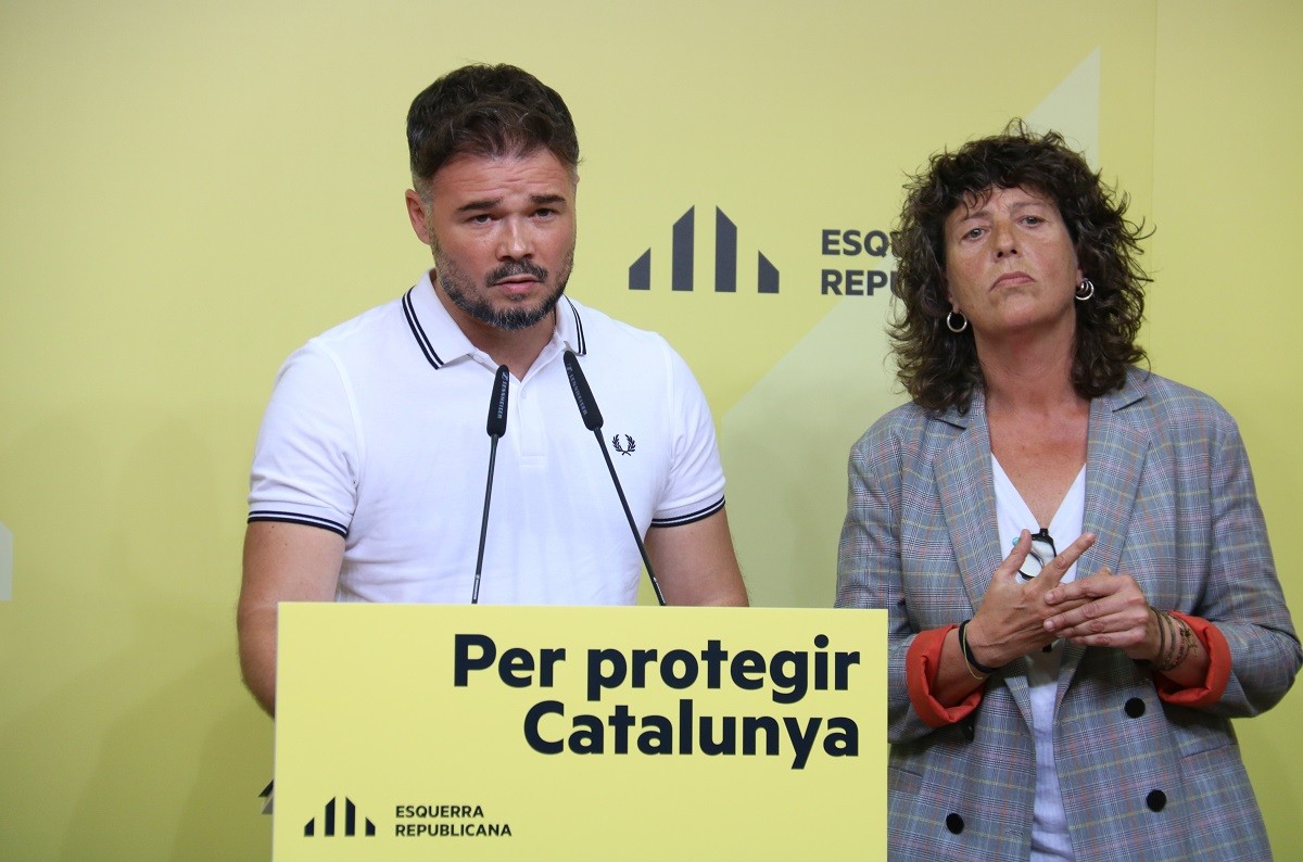 Gabriel Rufián i Teresa Jordà, aquest dilluns. - ACN Gabriel Rufián i Teresa Jordà, aquest dilluns. - ACN