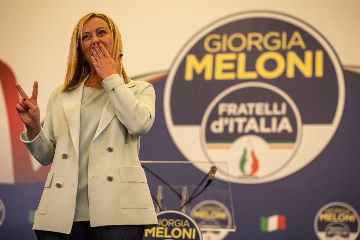 Meloni celebrant la victòria a Roma. - europa press Meloni celebrant la victòria a Roma. - europa press