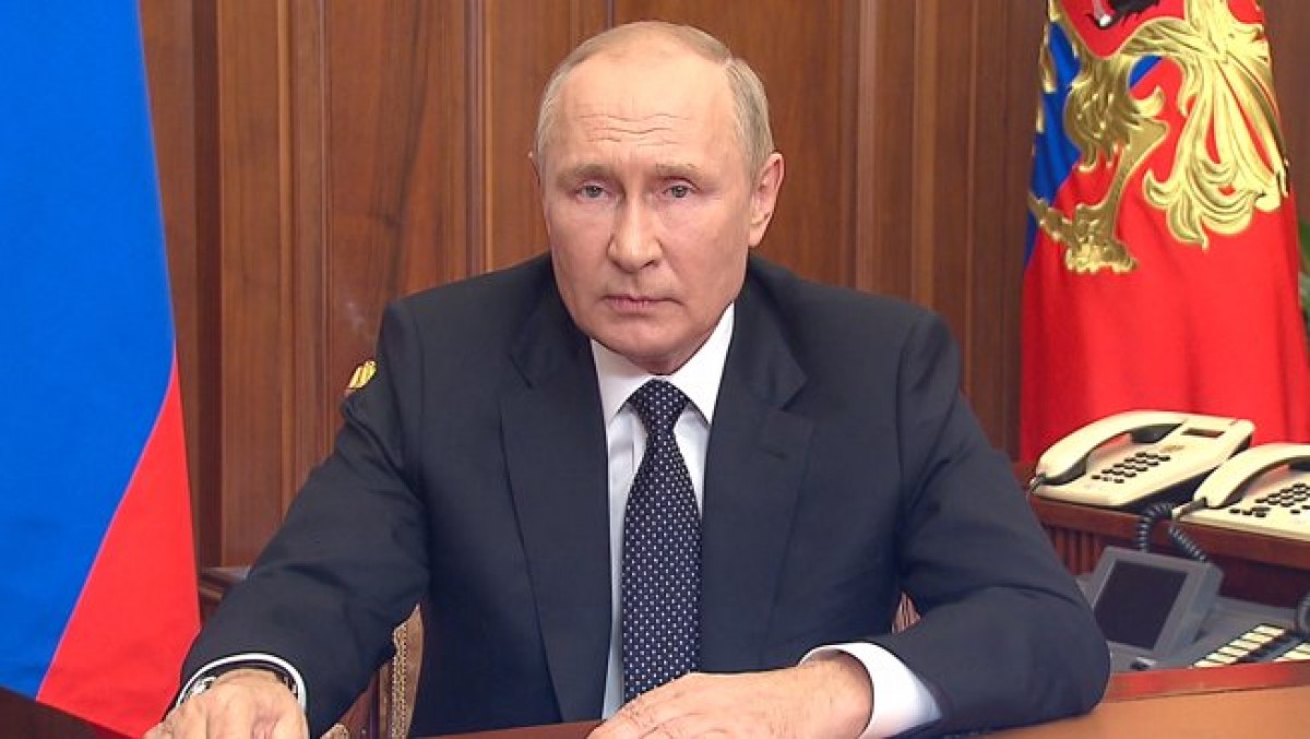 Vladímir Putin en l'al·locució d'aquest dimecres. - europa press Vladímir Putin en l'al·locució d'aquest dimecres. - europa press