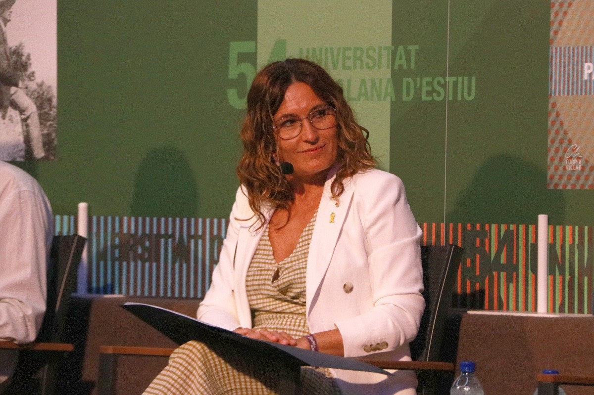 Vilagrà, durant la seva intervenció a la Universitat Catalana d'Estiu - ACN Vilagrà, durant la seva intervenció a la Universitat Catalana d'Estiu - ACN