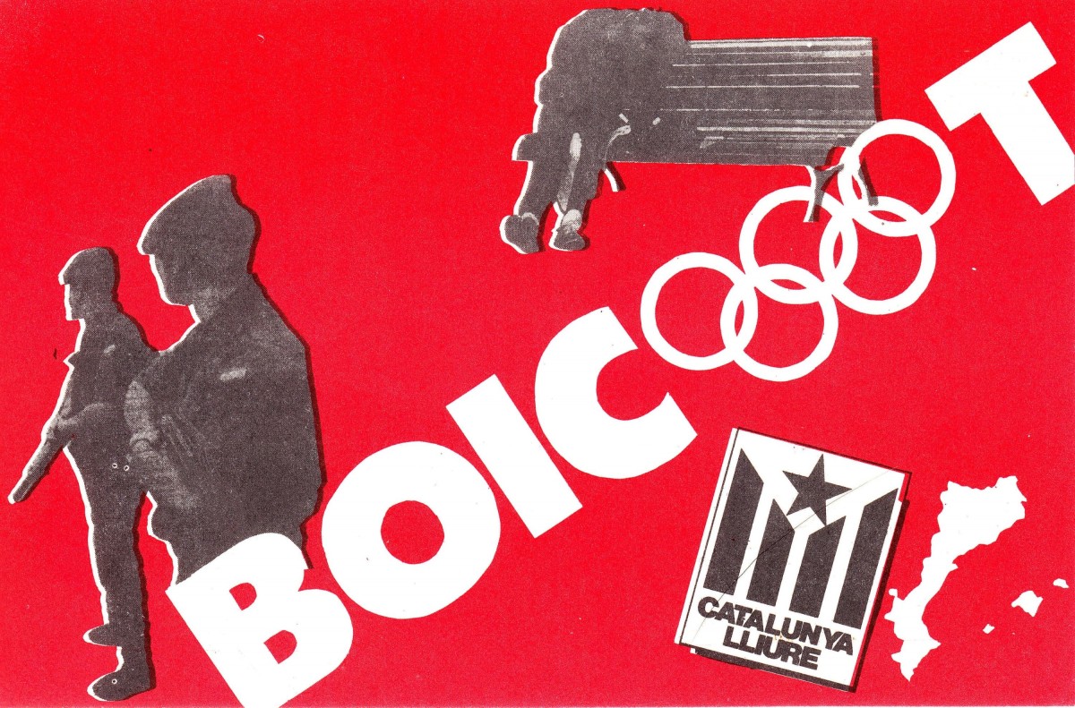 Adhesiu de Catalunya Lliure cridant al boicot dels Jocs Olímpics - operaciogarzon.wordpress.com / CDEI Adhesiu de Catalunya Lliure cridant al boicot dels Jocs Olímpics - operaciogarzon.wordpress.com / CDEI