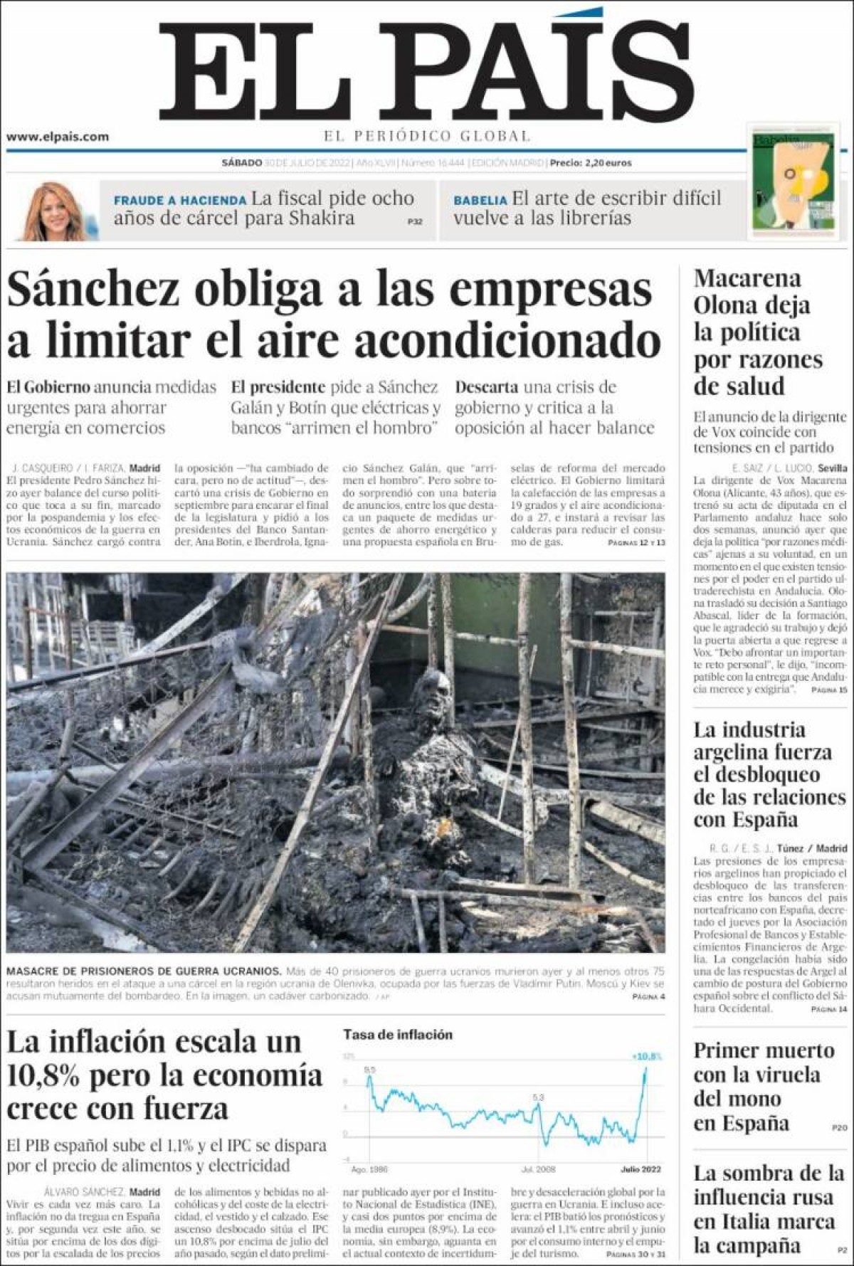 30/07/2022 - El País 30/07/2022 - El País