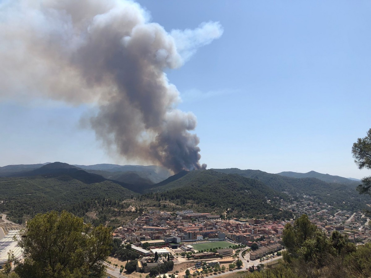L'incendi del pont de Vilomara - Cedida L'incendi del pont de Vilomara - Cedida