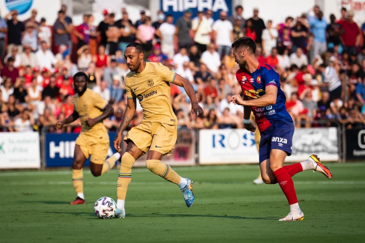 Aubameyang, autor de l'únic gol del Barça a Olot - FC Barcelona Aubameyang, autor de l'únic gol del Barça a Olot - FC Barcelona