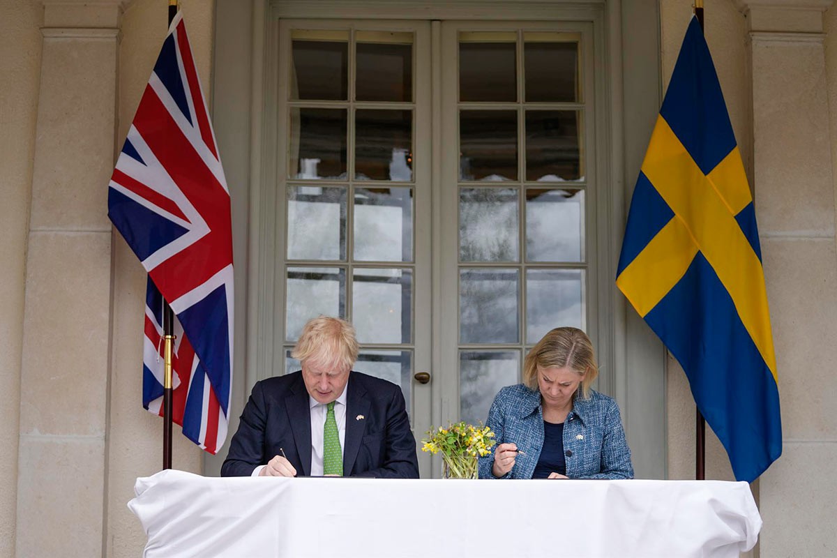 Boris Johnson, primer ministre del Regne Unit, i Magdalena Andersson, primera ministra de Suècia - Europa Press Boris Johnson, primer ministre del Regne Unit, i Magdalena Andersson, primera ministra de Suècia - Europa Press
