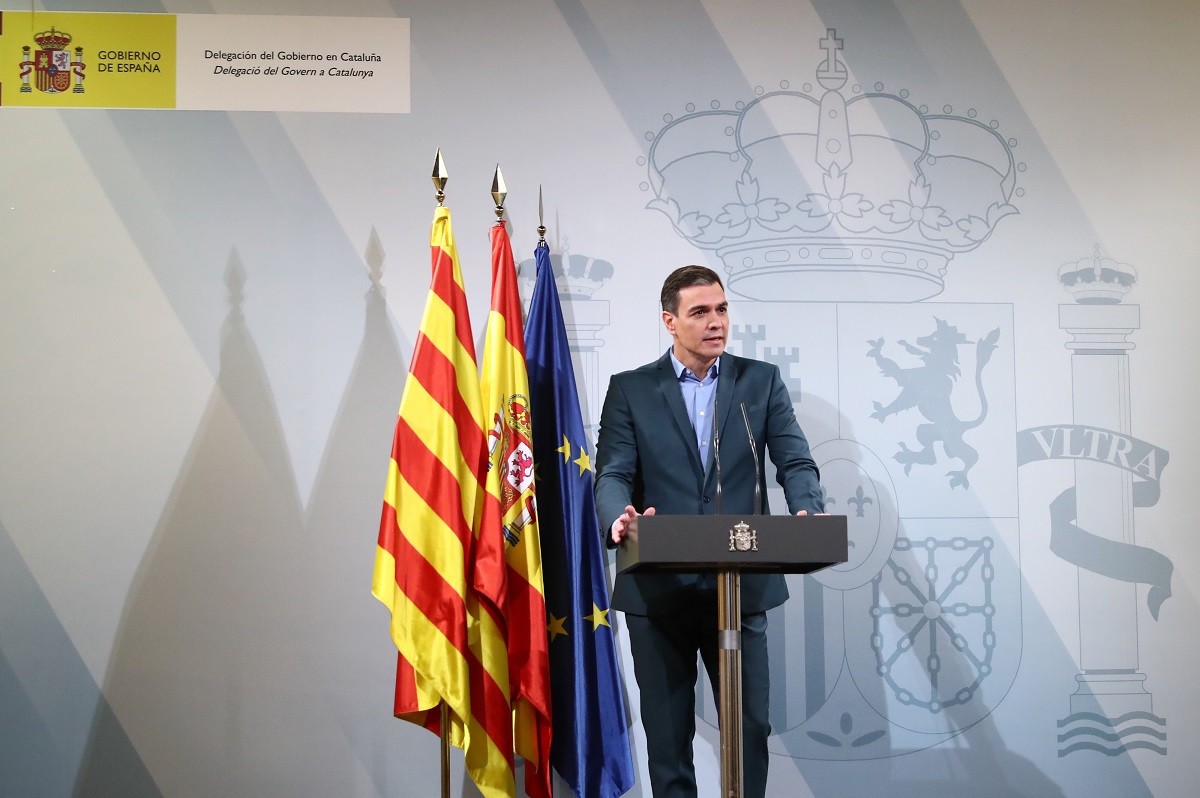 El president del govern espanyol, Pedro Sánchez, a la delegació del govern a Catalunya - Moncloa El president del govern espanyol, Pedro Sánchez, a la delegació del govern a Catalunya - Moncloa
