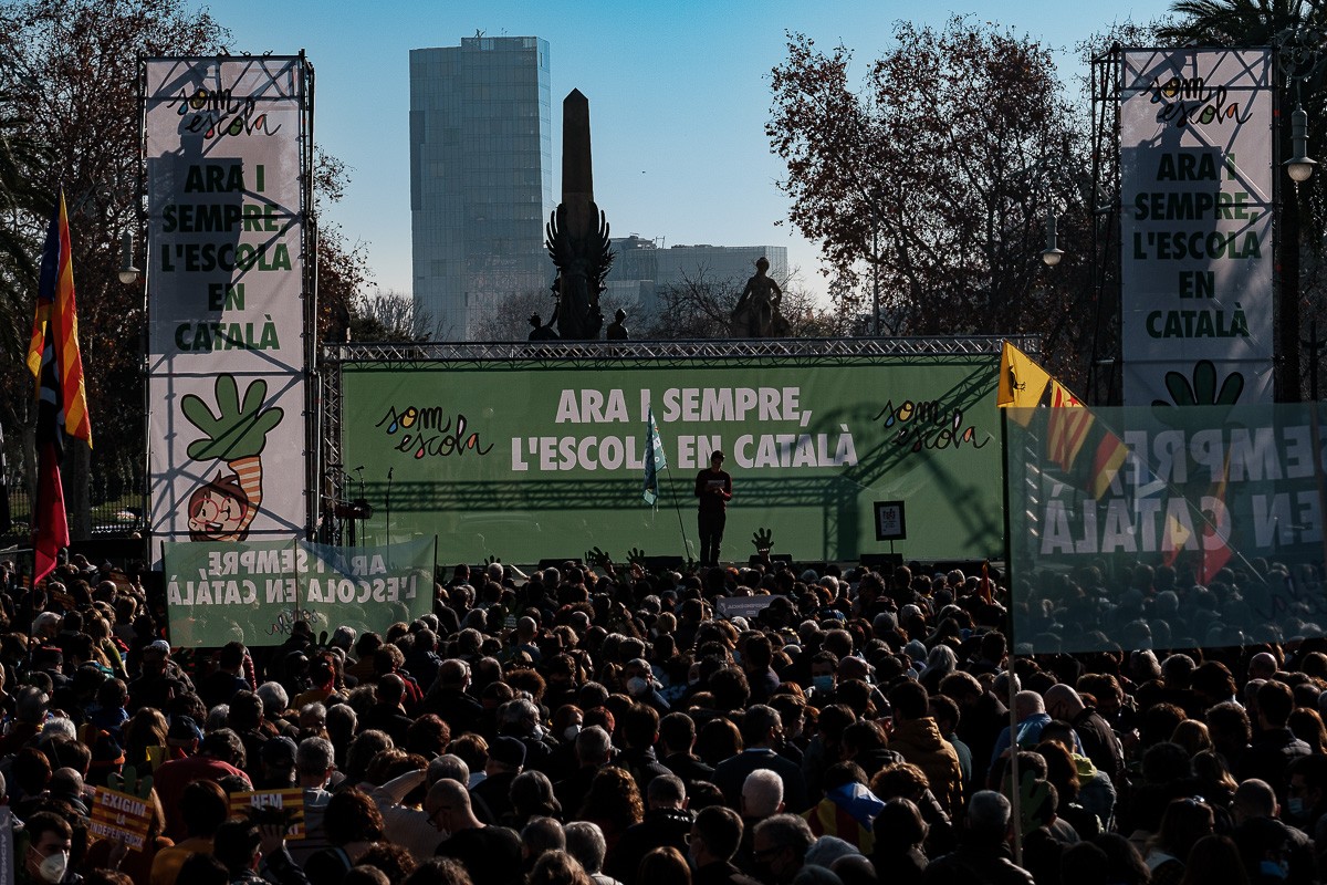 Manifestació a Barcelona en defensa de l'escola catalana. - Adrià Costa Manifestació a Barcelona en defensa de l'escola catalana. - Adrià Costa