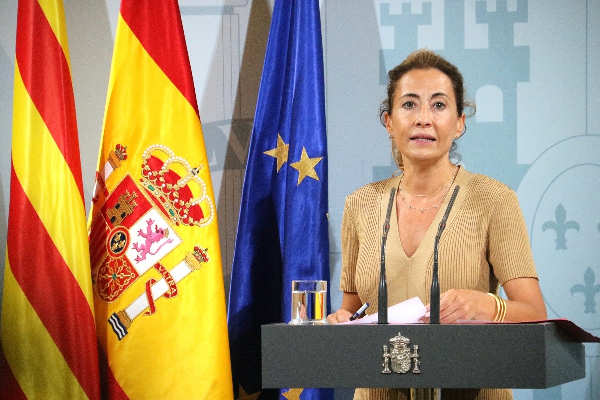 Raquel Sánchez, en la roda de premsa on ha anunciat la decisió sobre el Prat - ACN Raquel Sánchez, en la roda de premsa on ha anunciat la decisió sobre el Prat - ACN