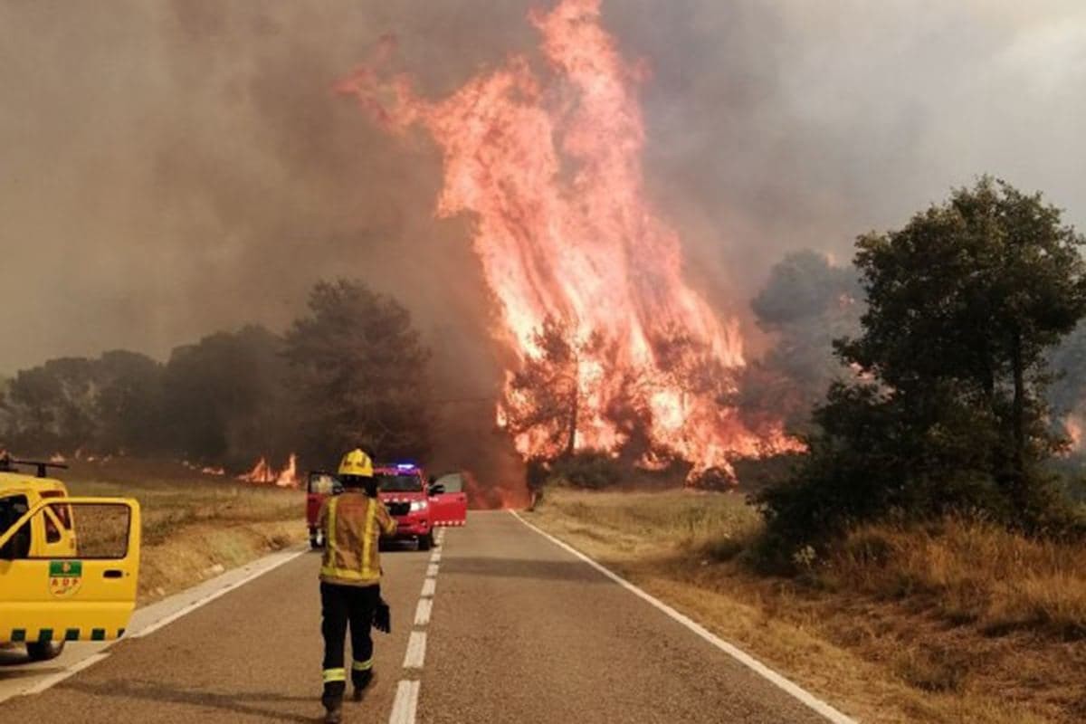 Incendi a Santa Coloma de Queralt, a la Conca de Barberà - Bombers Incendi a Santa Coloma de Queralt, a la Conca de Barberà - Bombers