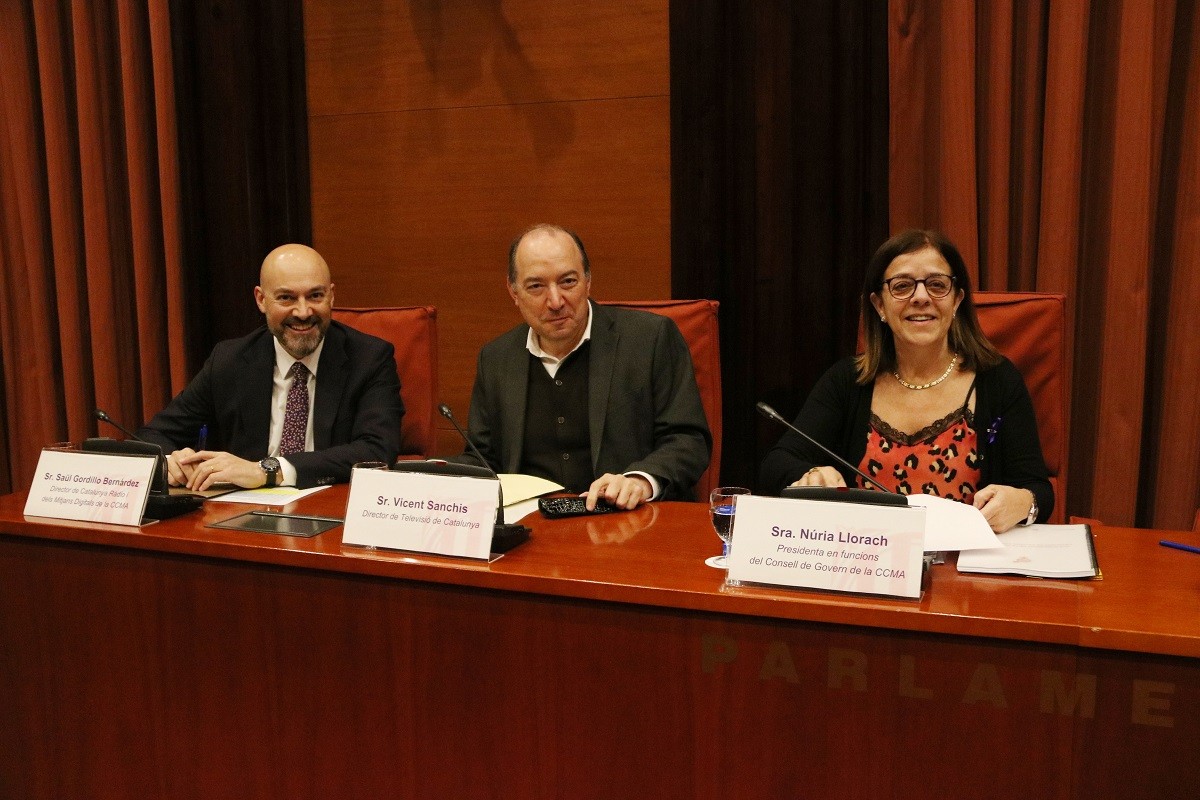 Els directors de TV3 i Catalunya Ràdio i la presidenta en funcions de la CCMA, en una imatge d'arxiu - ACN Els directors de TV3 i Catalunya Ràdio i la presidenta en funcions de la CCMA, en una imatge d'arxiu - ACN