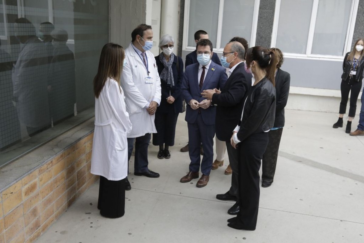 Pere Aragonès en el seu primer acte com a president de la Genralitat a l'Hospital Parc Taulí de Sabadell. - Juanma Peláez Pere Aragonès en el seu primer acte com a president de la Genralitat a l'Hospital Parc Taulí de Sabadell. - Juanma Peláez