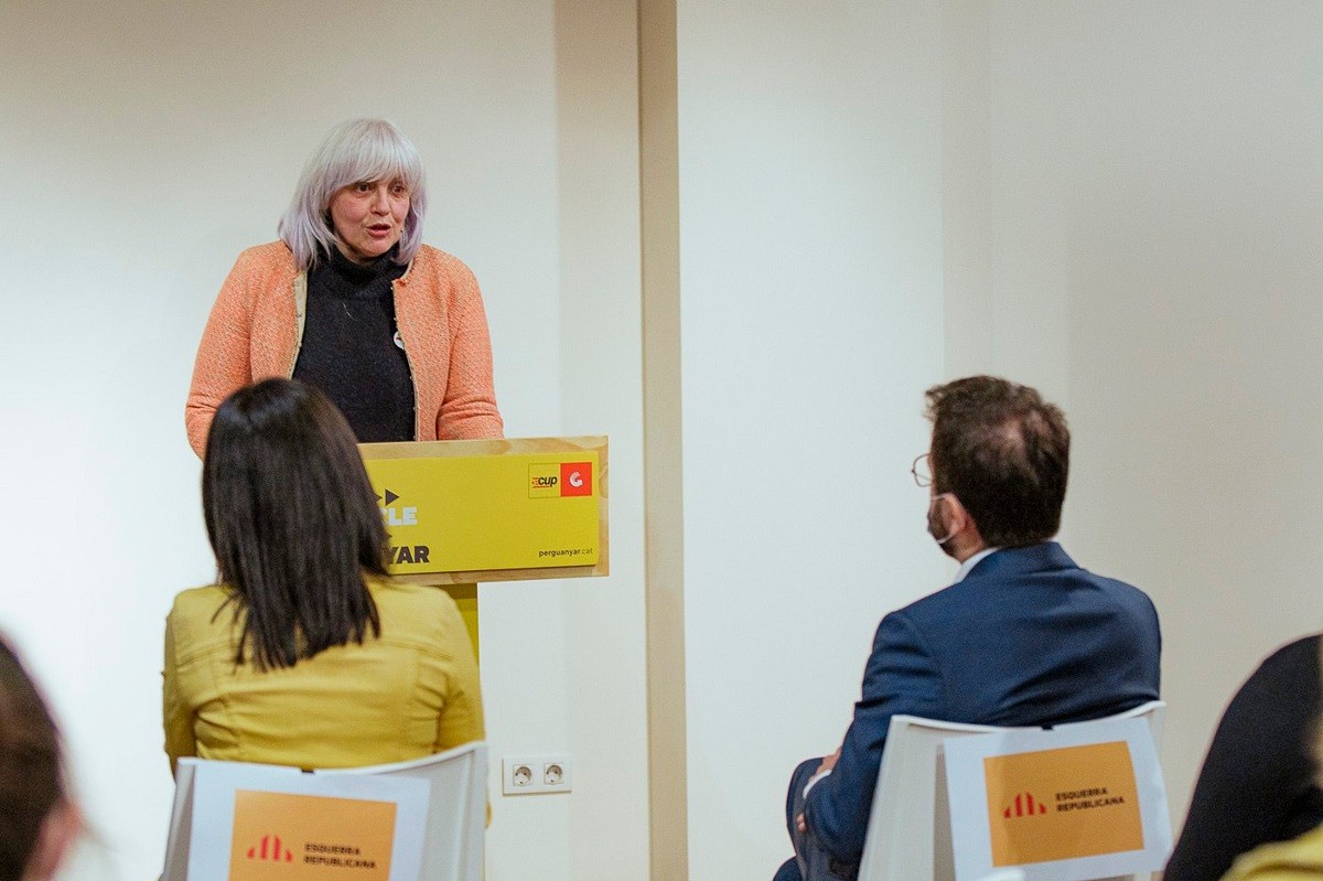 Dolors Sabater amb Pere Aragonès i Marta Vilalta - ACN Dolors Sabater amb Pere Aragonès i Marta Vilalta - ACN