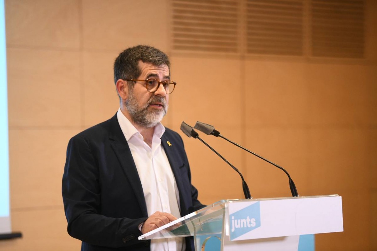 Jordi Sànchez, secretari general de Junts, en la conferència d'aquest dimarts. - Junts per Catalunya Jordi Sànchez, secretari general de Junts, en la conferència d'aquest dimarts. - Junts per Catalunya