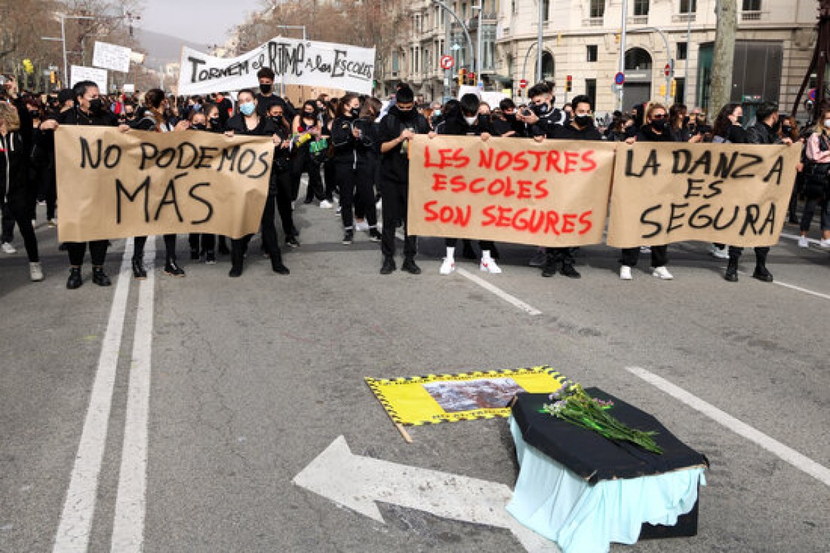 Protesta dels centres privats de dansa a Barcelona. - ACN / Jordi Bataller Protesta dels centres privats de dansa a Barcelona. - ACN / Jordi Bataller