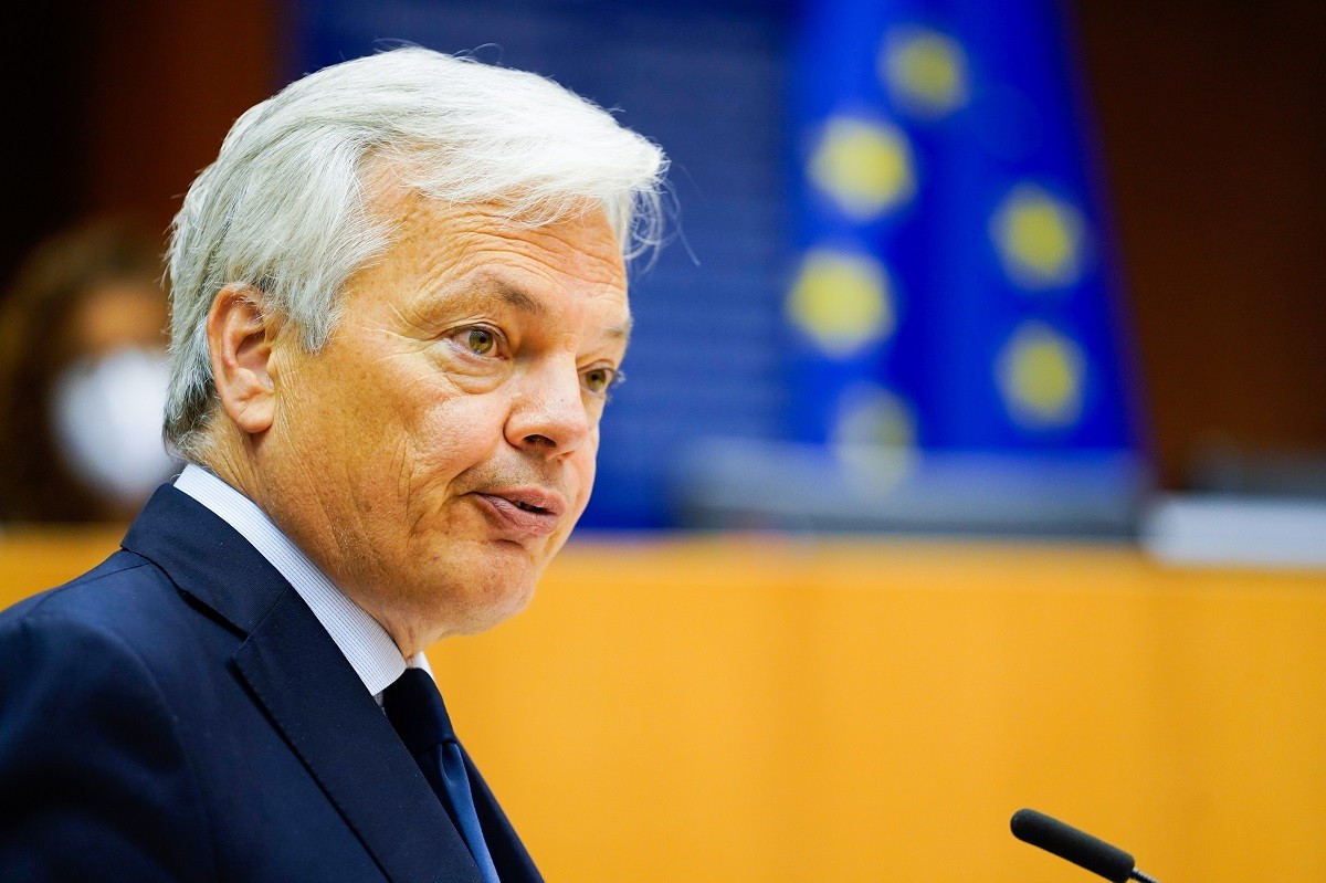 L'eurocomissari de Justícia, Didier Reynders, durant una compareixença a l'Eurocambra - ACN L'eurocomissari de Justícia, Didier Reynders, durant una compareixença a l'Eurocambra - ACN