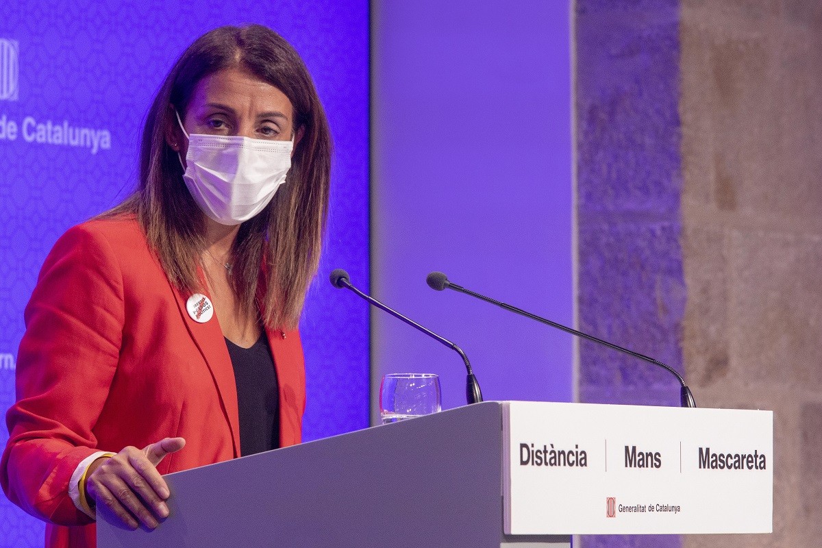 Meritxell Budó, en roda de premsa. - Govern Meritxell Budó, en roda de premsa. - Govern
