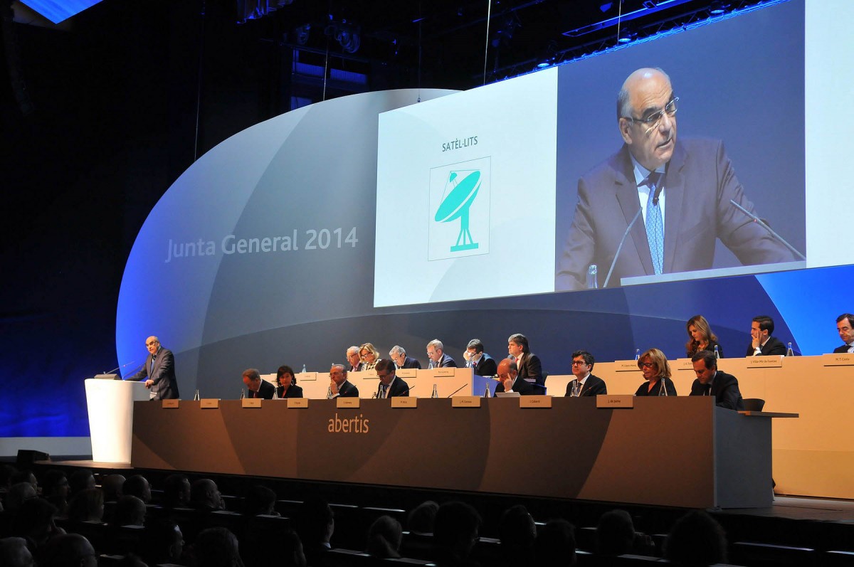 Salvador Alemany a la junta general d'Abertis, l'any 2014. - Abertis Salvador Alemany a la junta general d'Abertis, l'any 2014. - Abertis