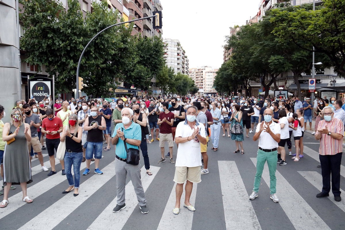 Manifestació a Lleida contra el confinament - ACN Manifestació a Lleida contra el confinament - ACN