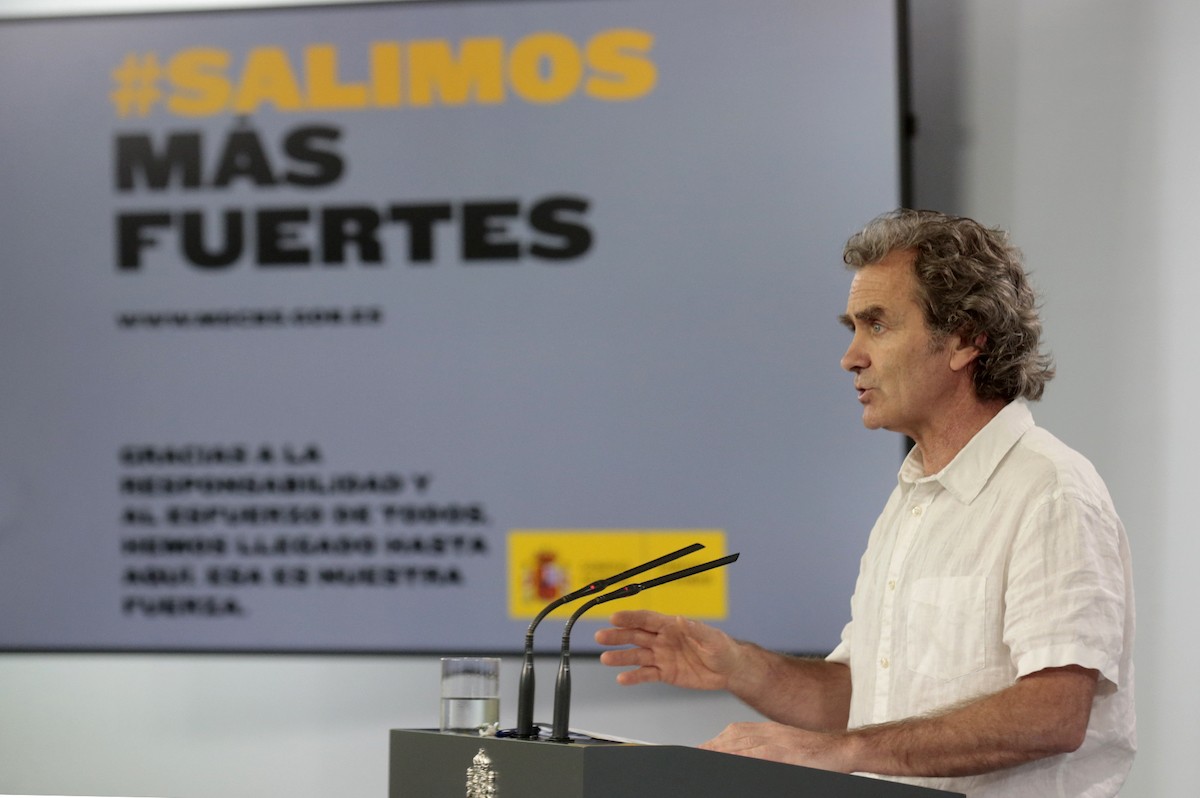 Fernando Simón en la roda de premsa d'aquest dilluns - Moncloa Fernando Simón en la roda de premsa d'aquest dilluns - Moncloa