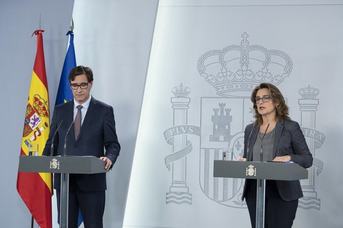 Salvador Illa en la compareixença d'aquest diumenge. - La Moncloa Salvador Illa en la compareixença d'aquest diumenge. - La Moncloa