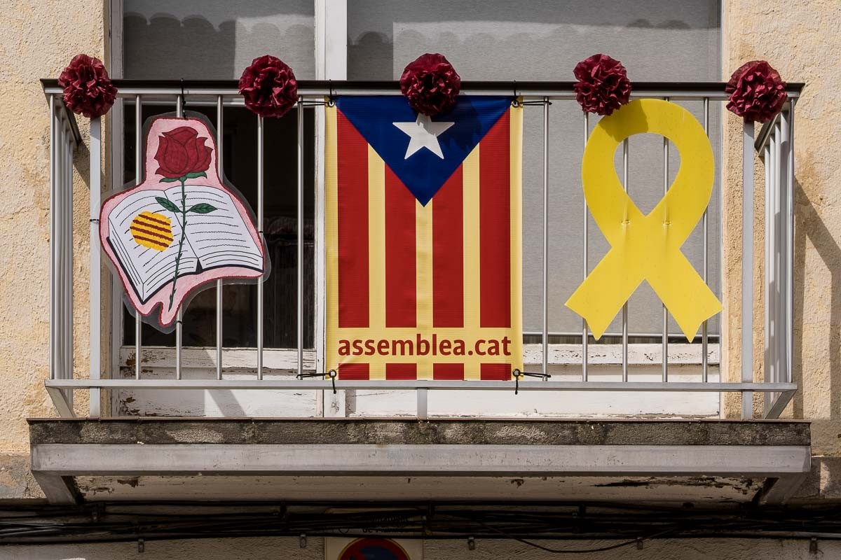 Sant Jordi confinat, a Manlleu. - Adrià Costa Sant Jordi confinat, a Manlleu. - Adrià Costa
