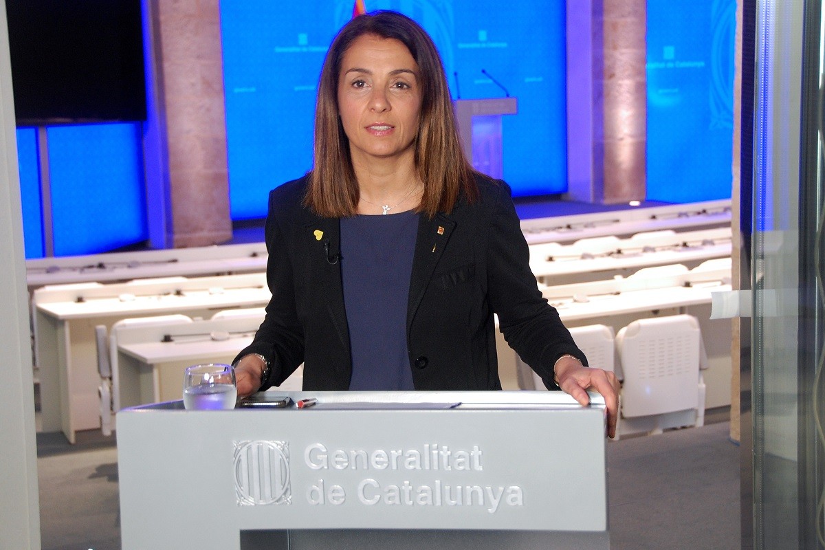 Meritxell Budó, en roda de premsa. - Govern Meritxell Budó, en roda de premsa. - Govern