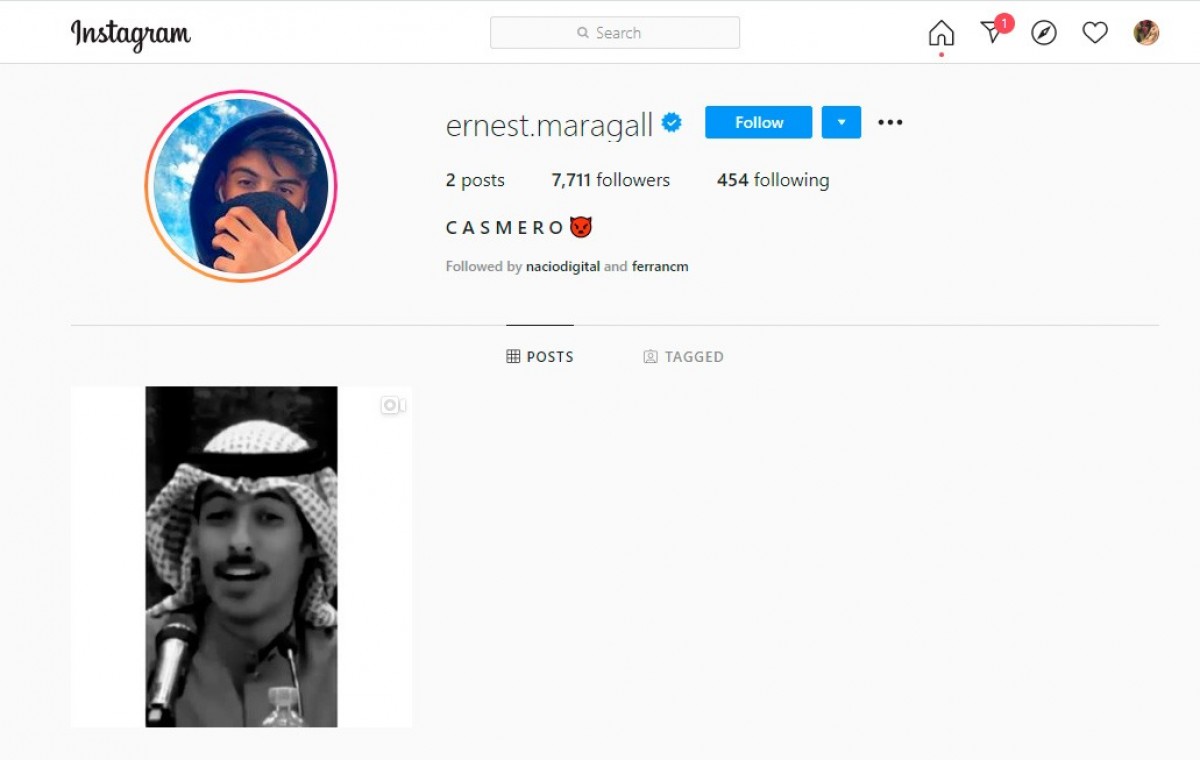 Imatge del compte d'Ernest Maragall després de l'atac dels hackers - Instagram Imatge del compte d'Ernest Maragall després de l'atac dels hackers - Instagram