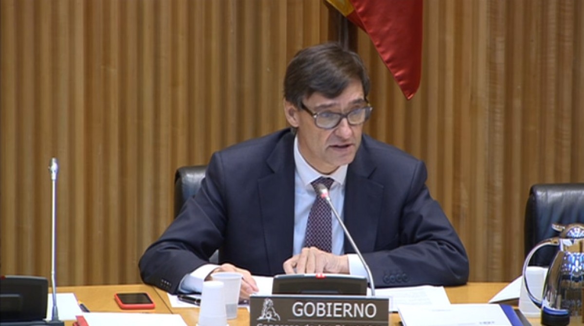 El ministre de Sanitat, Salvador Illa, durant la compareixença al Congrés - El ministre de Sanitat, Salvador Illa, durant la compareixença al Congrés -