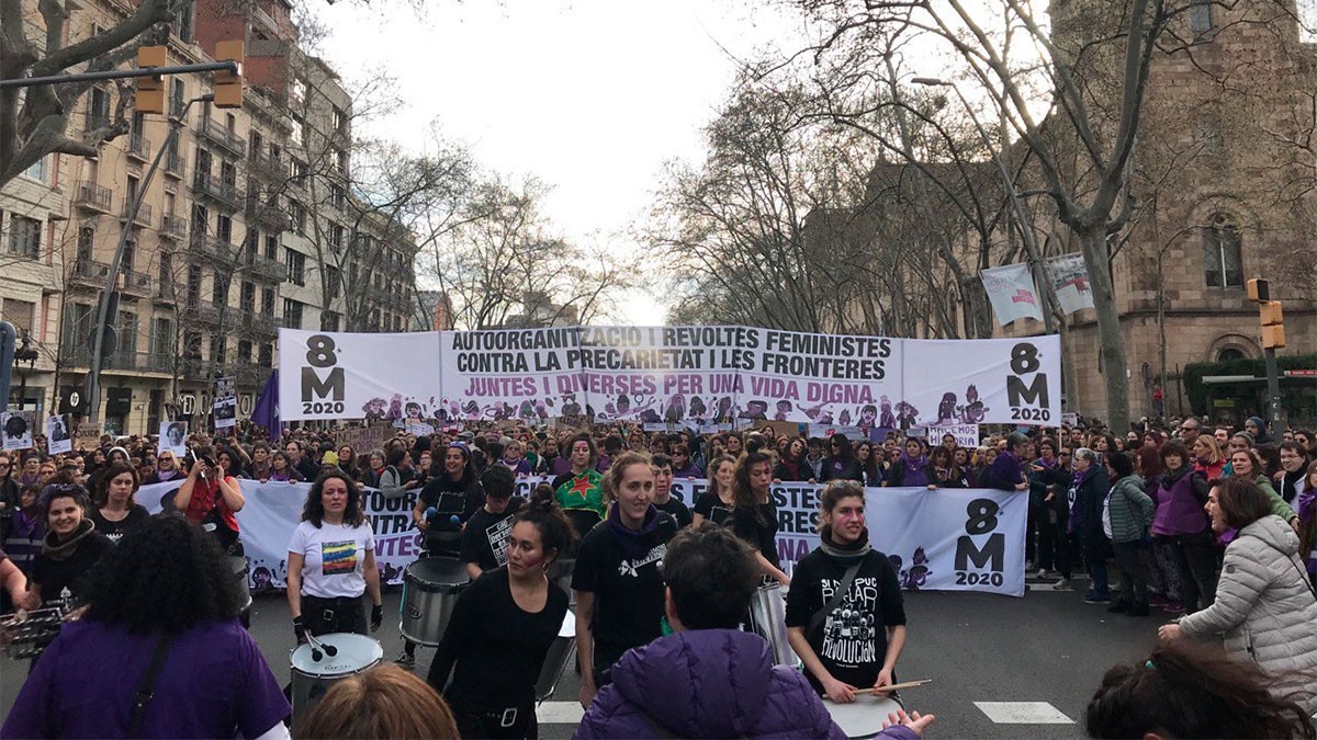 Capçalera de la vaga feminista d'aquest 8-M a Barcelona - Georgina Albreda Capçalera de la vaga feminista d'aquest 8-M a Barcelona - Georgina Albreda