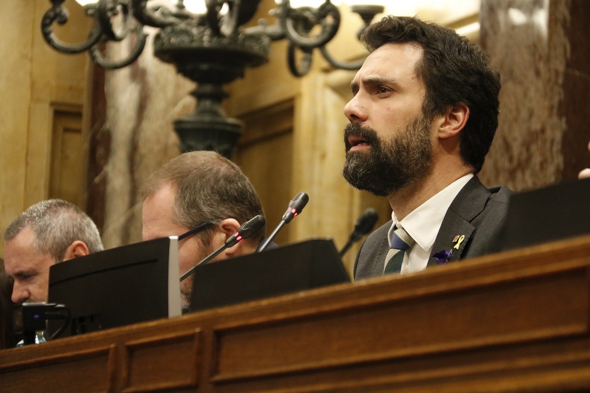 El president del Parlament, Roger Torrent, aquest dimecres al Parlament - ACN El president del Parlament, Roger Torrent, aquest dimecres al Parlament - ACN