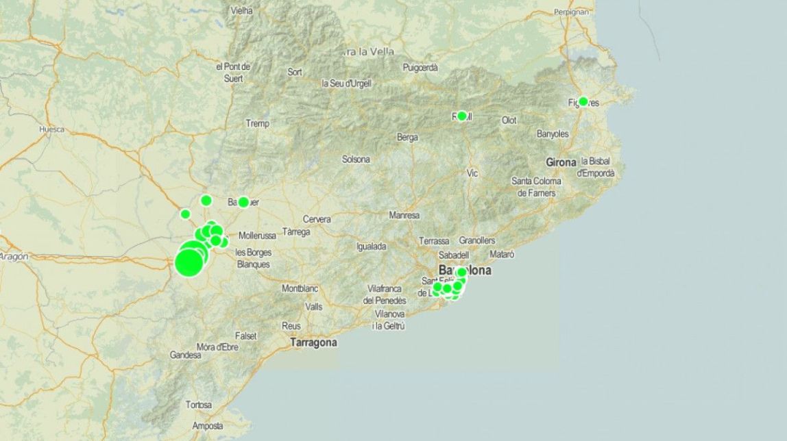 Principals focus de coronavirus a Catalunya. - Principals focus de coronavirus a Catalunya. -