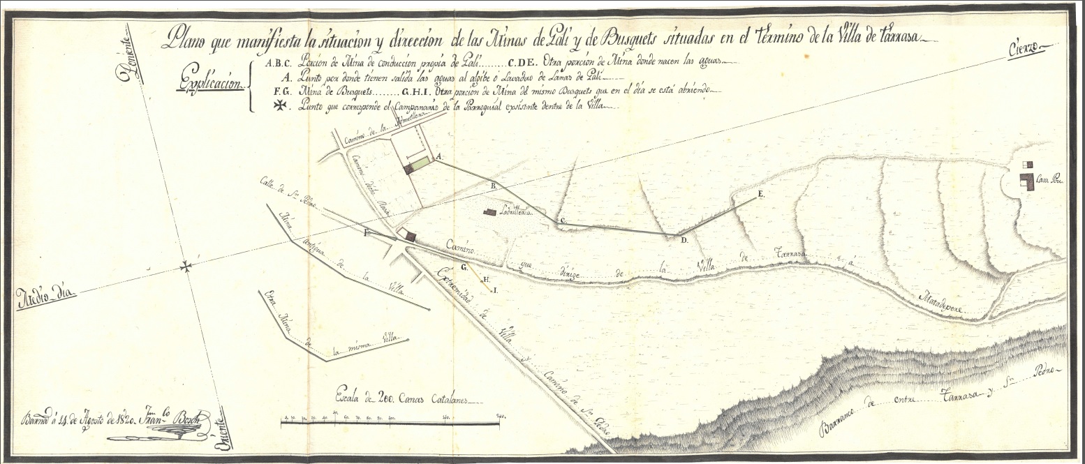 Surt a la llum un plànol inèdit de Terrassa de 1820 - Surt a la llum un plànol inèdit de Terrassa de 1820 -