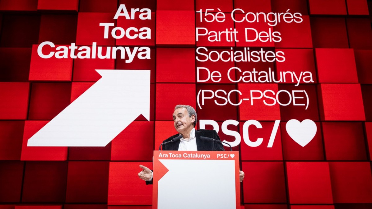 L'expresident del govern espanyol José Luis Rodríguez Zapatero, en l'obertura del congrés del PSC - Hugo Fernández
