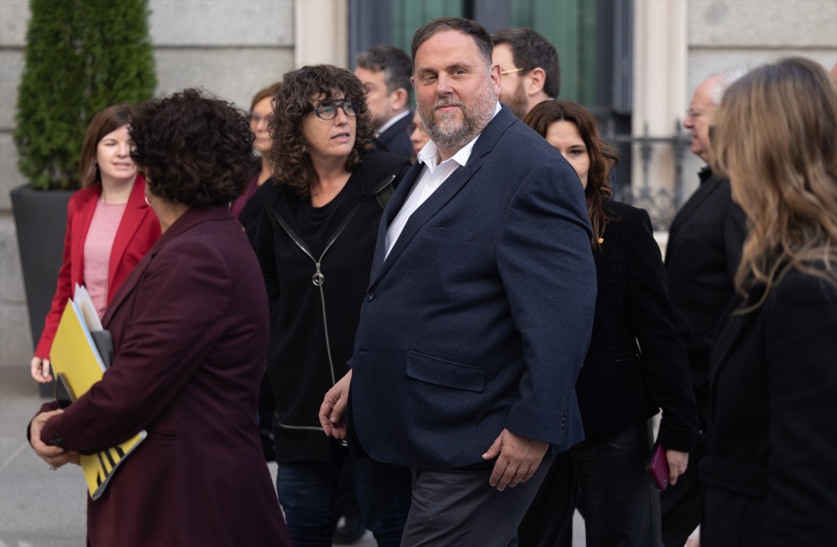 El president d'ERC, Oriol Junqueras, aquest dijous al Congrés per al debat d'amnistia - Eduardo Parra / Europa Press