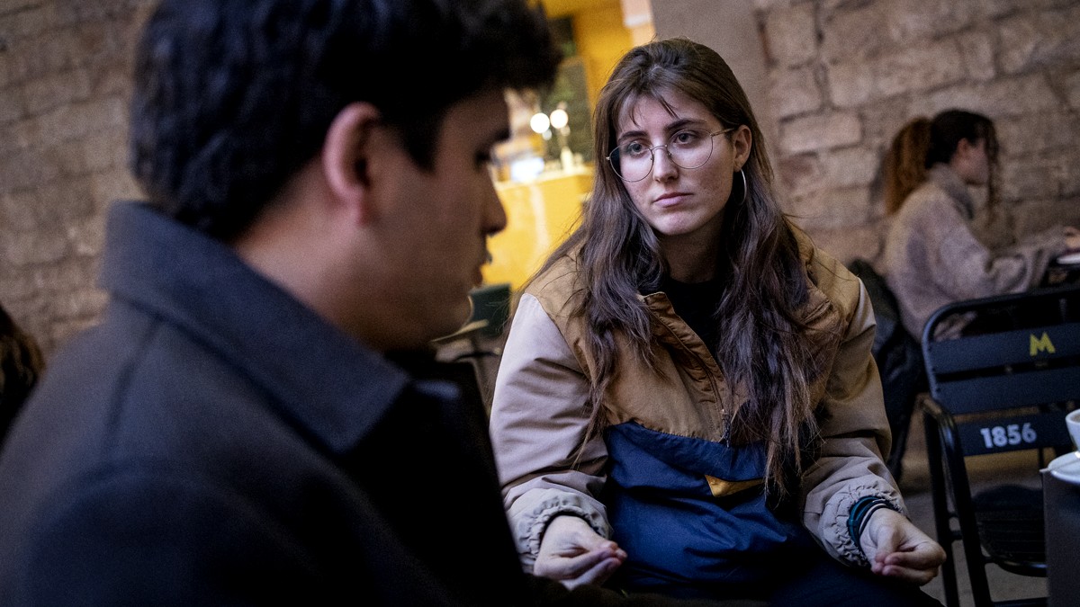Júlia Martorell, durant la conversa amb Nació - Hugo Fernández