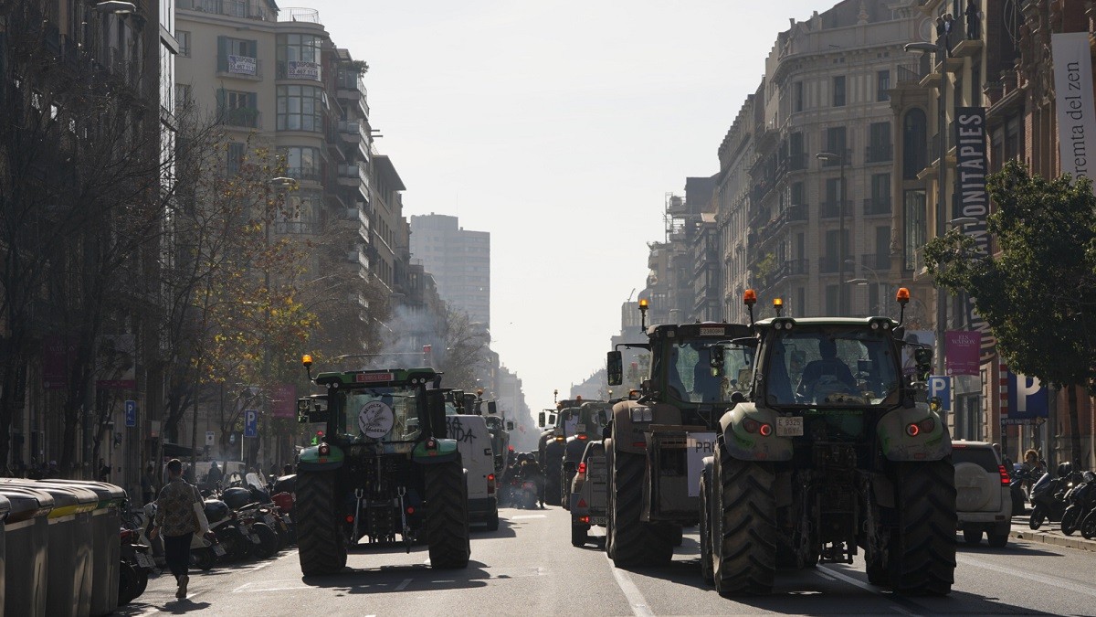 Els pagesos ocupen Barcelona, en directe