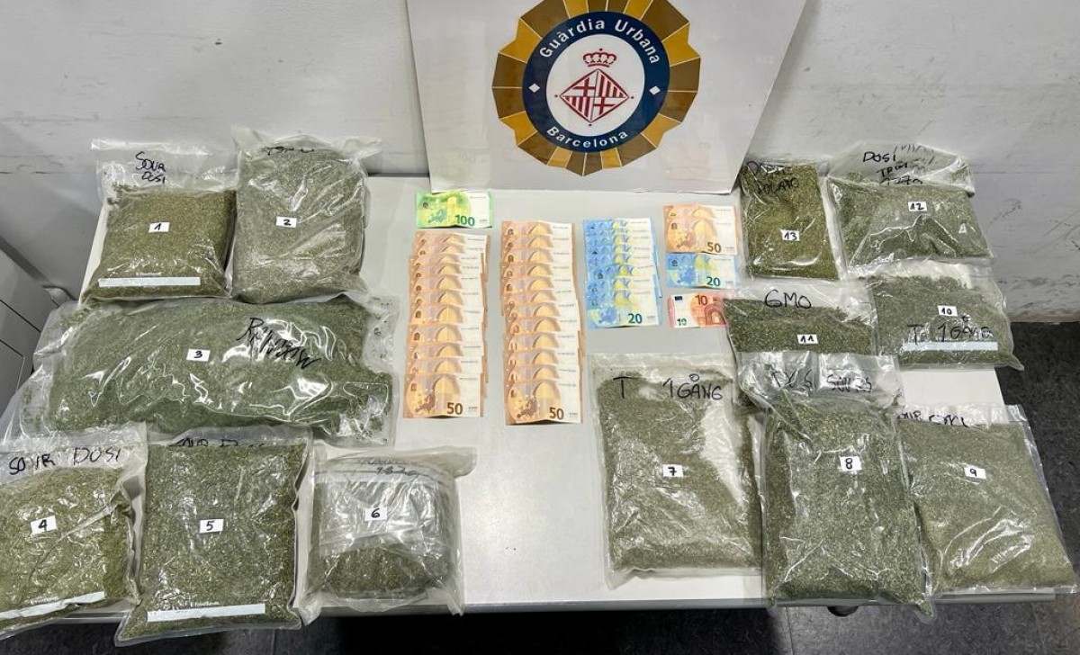 Detingut al Metro amb més de sis quilos de marihuana en una bossa d'esport
