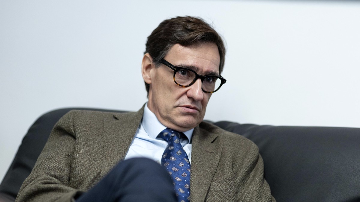 Salvador Illa durant l'entrevista amb Nació - Hugo Fernández